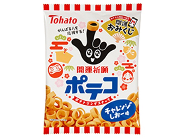 東ハト 67g開運祈願ポテコ チャレンジしおー味【12/01 新商品】