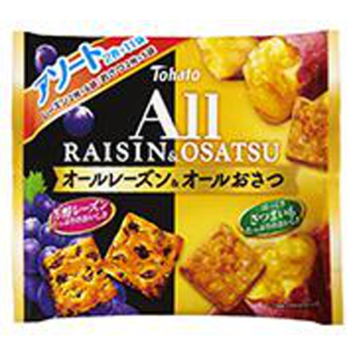 東ハト オールアソートレーズン&おさつ2枚×11袋【08/29 新商品】