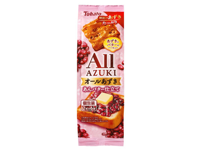 東ハト オールあずき あんバター仕立て2枚×6袋【11/10 新商品】