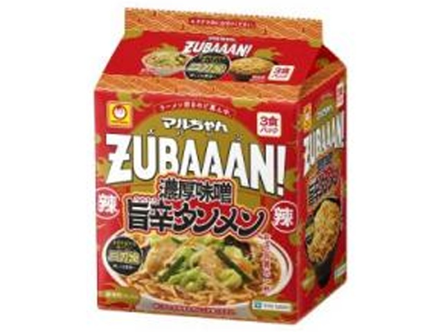 ◆マルちゃん ズバーン味噌旨辛タンメン3P【03/16 新商品】