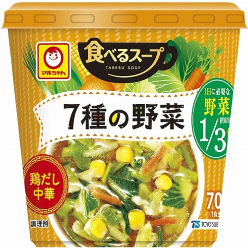 マルちゃん 食べるスープ 7種の野菜鶏だし中華   商品紹介   お菓子