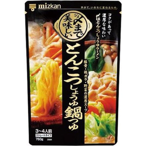 ミツカン とんこつ醤油鍋つゆストレート 750g