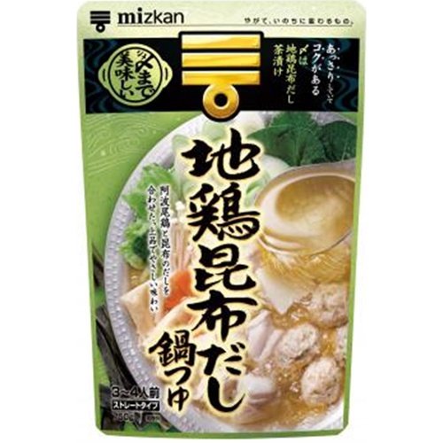 ミツカン 〆まで美味しい地鶏昆布だし鍋つゆ750g