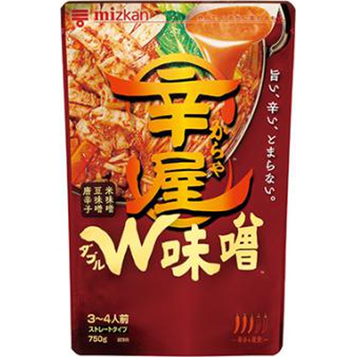 ミツカン 辛屋 W味噌鍋つゆストレート750g