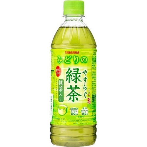 サンガリア やすらぐ抹茶入り緑茶 P500ml