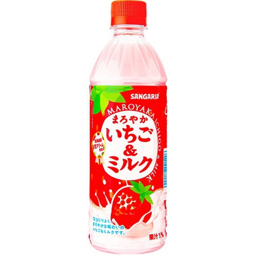 サンガリア まろやかいちご&ミルク P500ml