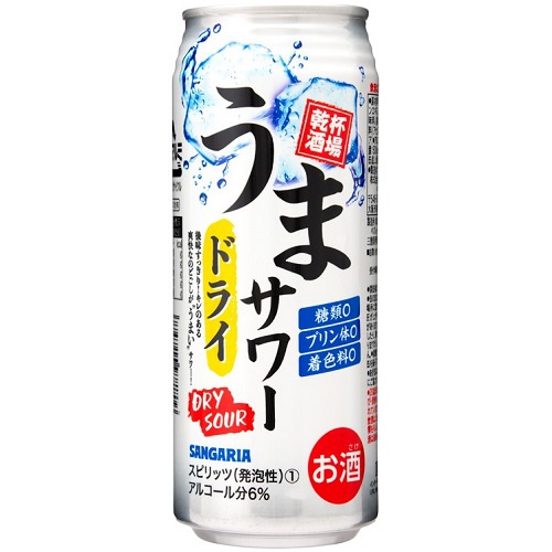 サンガリア うまサワー ドライ 500ml【10/04 新商品】