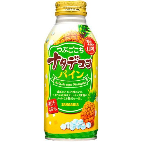 サンガリア つぶごこちナタデココパインB缶380g