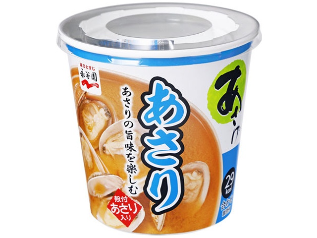 永谷園 カップ入り生みそタイプあさげ あさり 商品紹介 お菓子 駄菓子の仕入れや激安ネット通販なら菓子卸問屋タジマヤ
