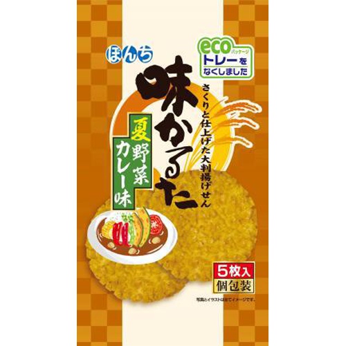 ぼんち 味かるた 夏野菜カレー味5枚【06/26 新商品】