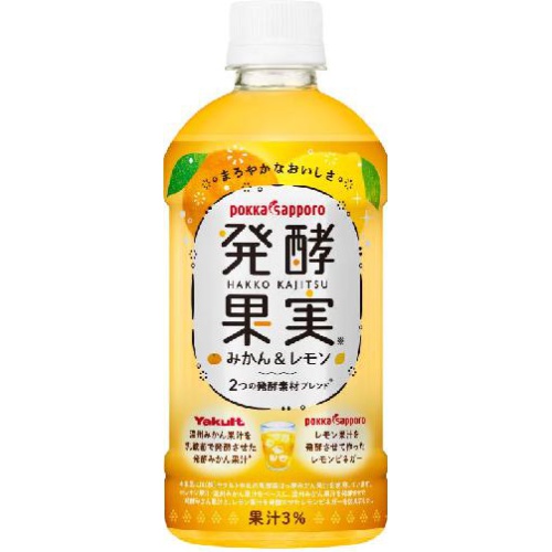 ポッカS 発酵果実みかん&レモン P500ml【06/19 新商品】