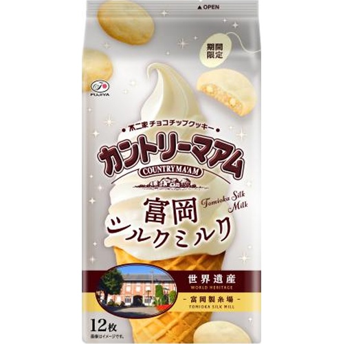 不二家 カントリーマアム 富岡シルクミルク12枚【06/03 新商品】