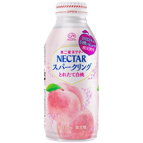 不二家 ネクタースパークリングピーチ白桃B缶380
