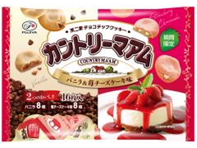 不二家 カントリーマアム バニラ&苺チーズ16枚【01/13 新商品】