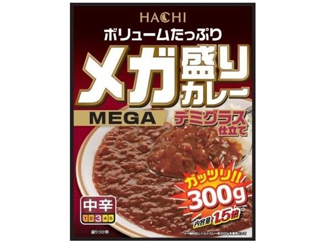 ハチ食品 メガ盛りカレーデミグラス仕立て300g【09/20 新商品】