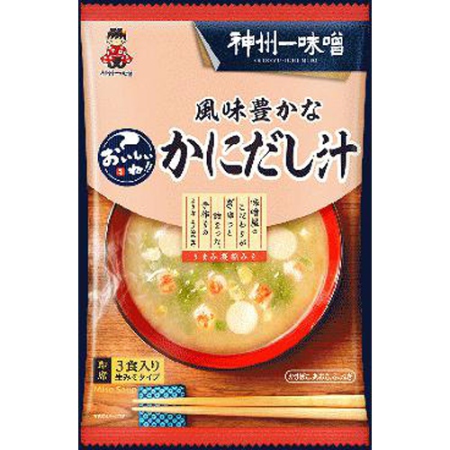 神州一 おいしいね!!風味豊かなかにだし汁3食