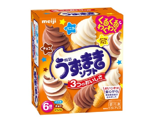明治 うずまきソフト [6個入]バニラ・チョコ