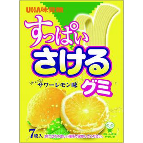 味覚糖 すっぱいさけるグミ サワーレモン味 商品紹介 お菓子 駄菓子の仕入れや激安ネット通販なら菓子卸問屋タジマヤ