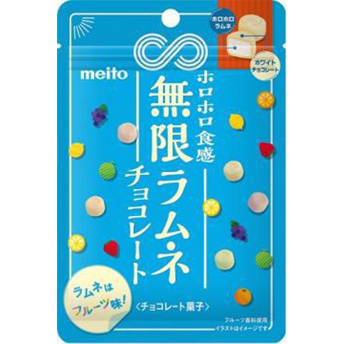 名糖 無限ラムネチョコレート 30g 商品紹介 お菓子 駄菓子の仕入れや激安ネット通販なら菓子卸問屋タジマヤ