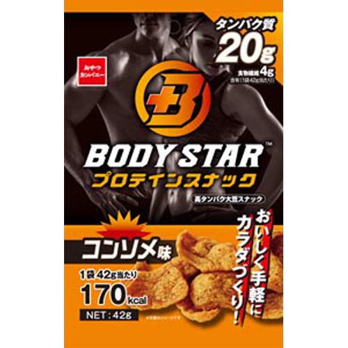 ボディスター プロテインスナック コンソメ味42g