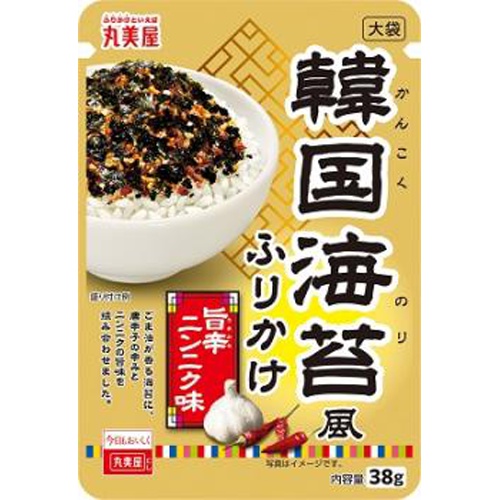 丸美屋 韓国海苔風ふりかけ 旨辛ニンニク大袋38g