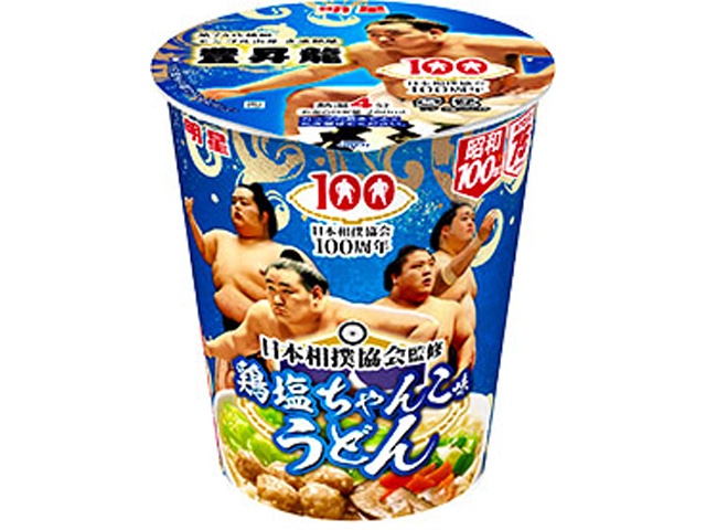 明星 日本相撲協会監修 鶏塩ちゃんこ味うどん【11/03 新商品】