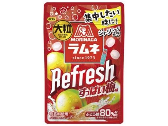 森永 大粒ラムネRefresh すっぱい梅28g【01/13 新商品】