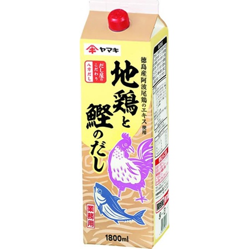 ヤマキ 八方だし地鶏と鰹のだし 紙1.8L(業)