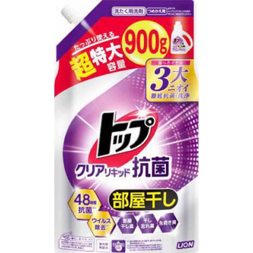 トップ クリアリキッド抗菌つめかえ用超特大900g【05/20 新商品】