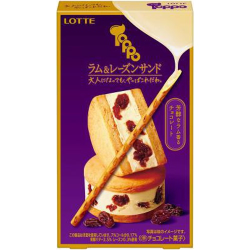 ロッテ トッポ ラム&レーズンサンド2袋