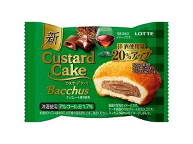 ロッテ カスタードケーキバッカス仕立て個売り 1個【10/07 新商品】