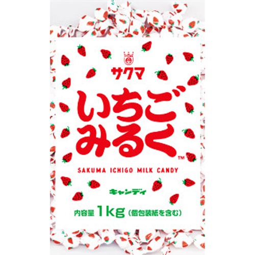 サクマ いちごみるく 1kg【04/01 新商品】