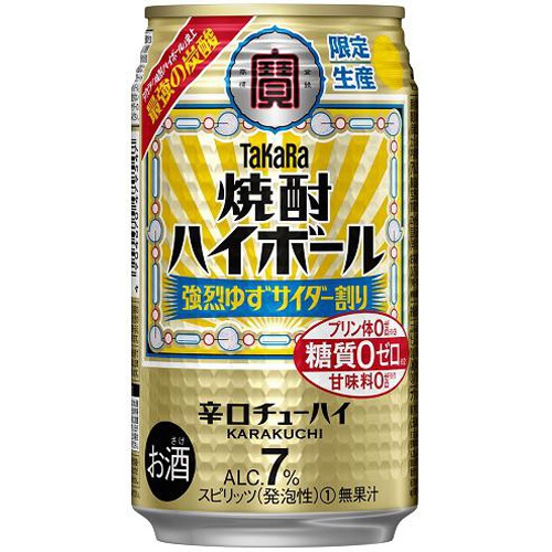 寶 焼酎ハイボール 強烈ゆずサイダー割り 350ml