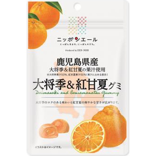 全国農協食品 鹿児島県産大将季&紅甘夏グミ40g