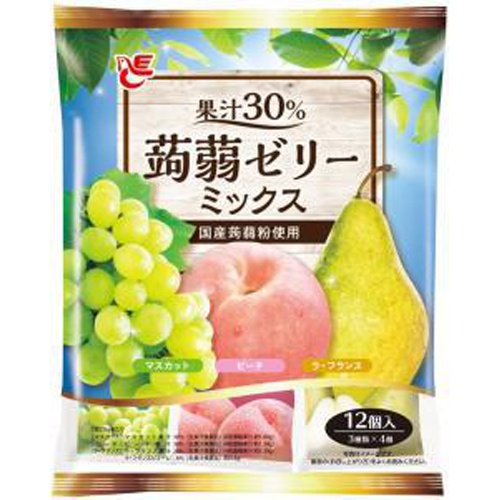 エース 果汁30%蒟蒻ゼリーミックス 12個 | 商品紹介 | お菓子・駄菓子 