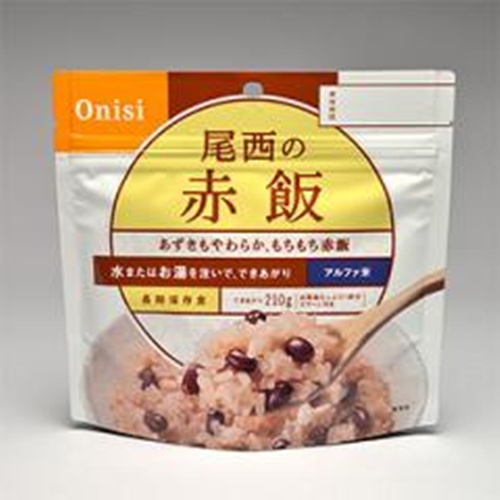 尾西 尾西の赤飯100g(非常食アルファ米)