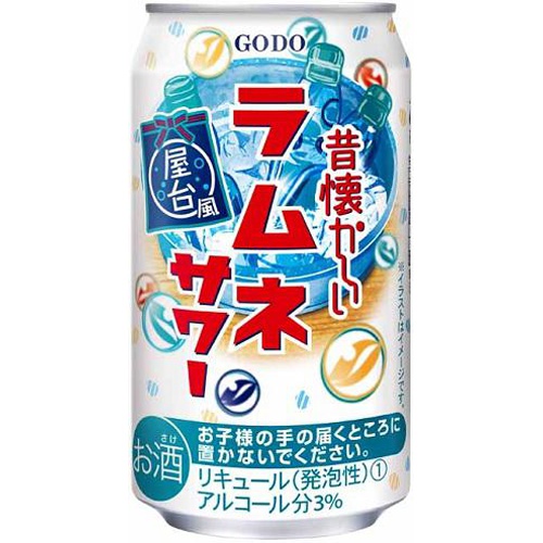 合同 昔懐かしいラムネサワー 350ml