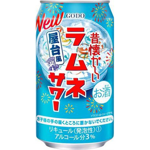 合同 昔懐かしいラムネサワー 350ml