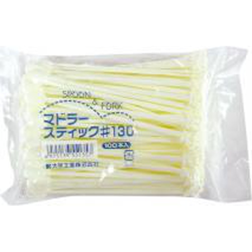 大黒 マドラースティック#130白バラ100本袋入