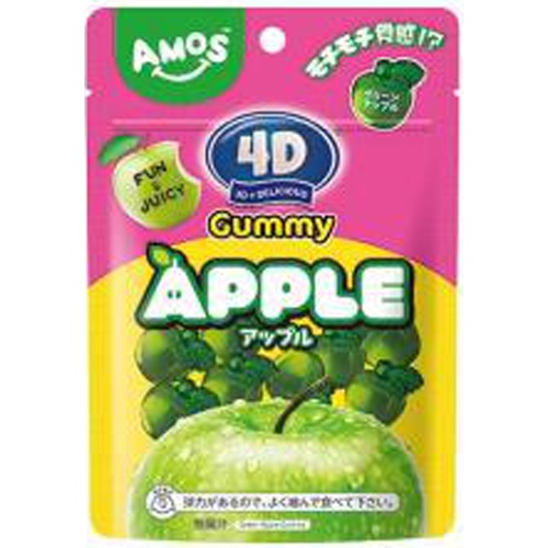 アモス 4Dグミアップル 64g【03/14 新商品】