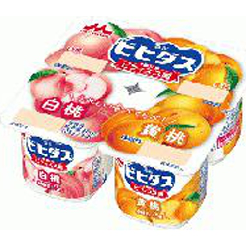 森乳 ビヒダスヨーグルト白桃+黄桃4P (4902720140577) の仕入れ・箱
