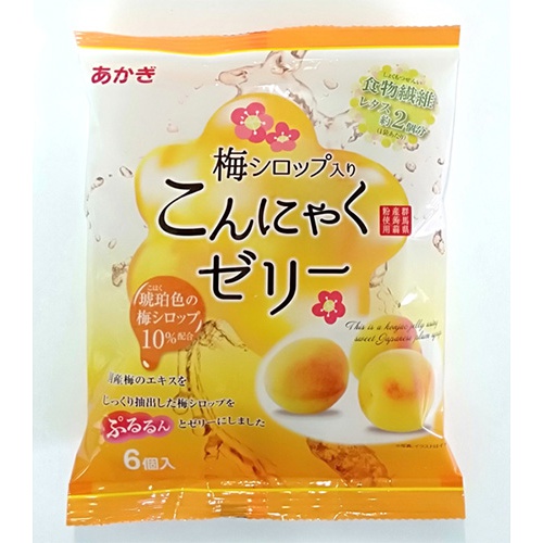 あかぎ 梅シロップ入りこんにゃくゼリー 6個 (4970551529243) の仕入れ