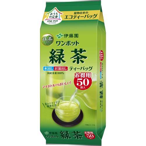 伊藤園 ワンポットティーバッグ 緑茶50袋 150g (4901085621912) の
