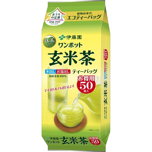 伊藤園 ワンポットエコティーバッグ 玄米茶50袋 (4901085621936) の