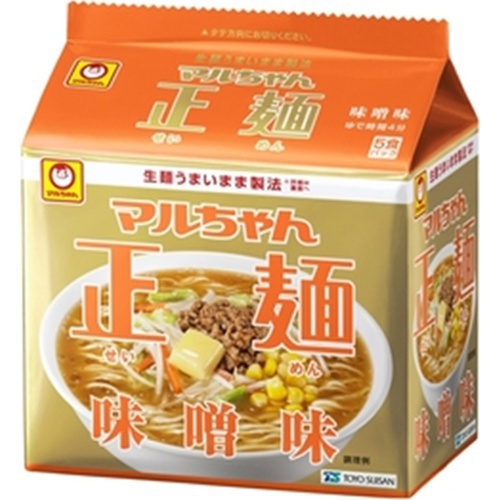 マルちゃん 正麺 味噌味 5食パック (4901990513081) の仕入れ・箱買い