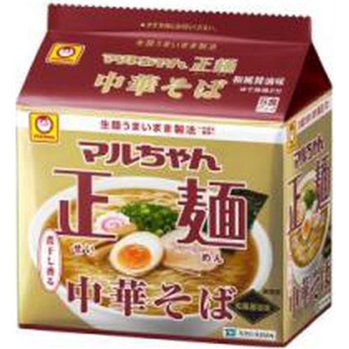 マルちゃん 正麺中華そば 和風醤油5食パック (4901990513333) の