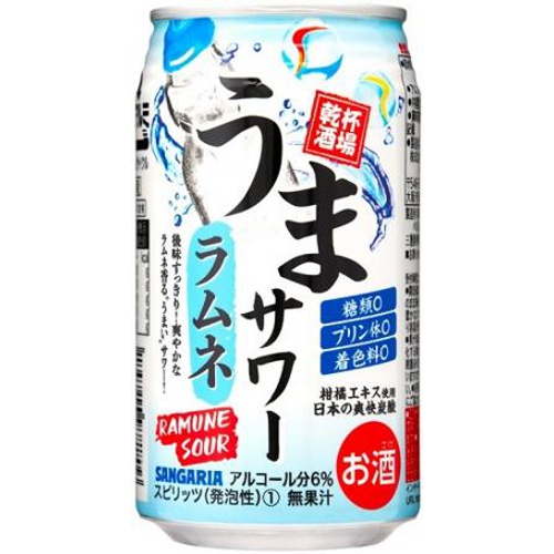 サンガリア うまサワー ラムネ 350ml (4902179021908) の仕入れ