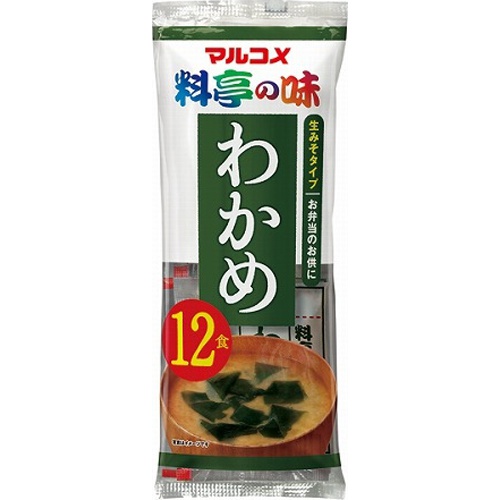 マルコメ 即席生みそ汁 わかめ 12食入 (4902713118613) の仕入れ・箱