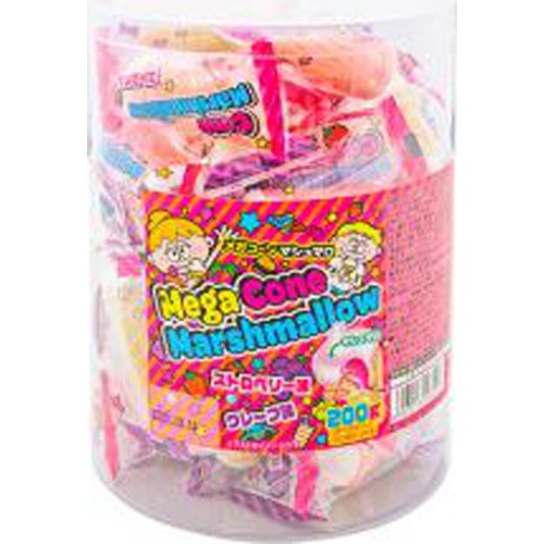 やおきん メガコーンマシュマロ 200g (4903013248291) の仕入れ・箱